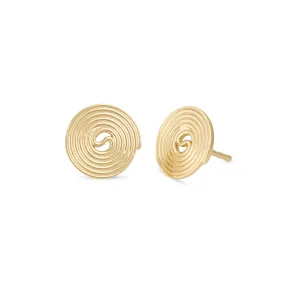 Licorice studs yellow gold