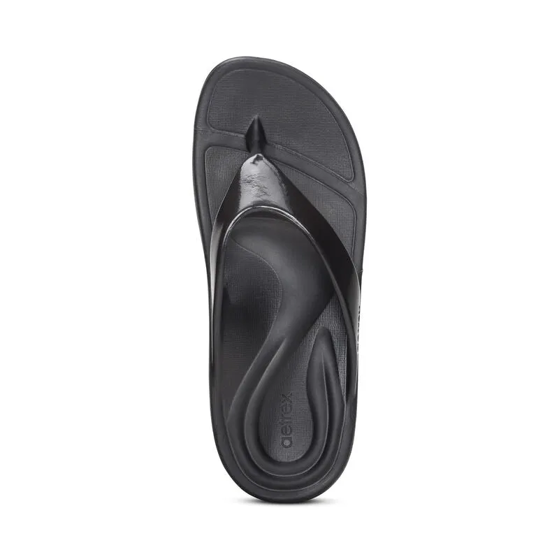  Maui EVA Sandal in Glossy Black  