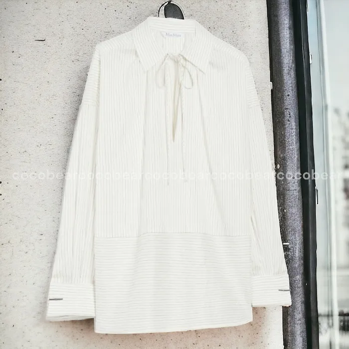 MaxMara  |Casual Style Long Sleeves Plain Cotton Office Style