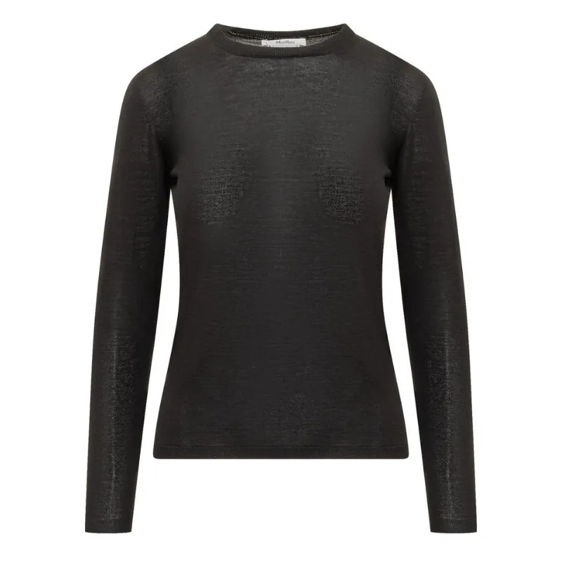 MaxMara  |Casual Style Wool Long Sleeves Plain Office Style