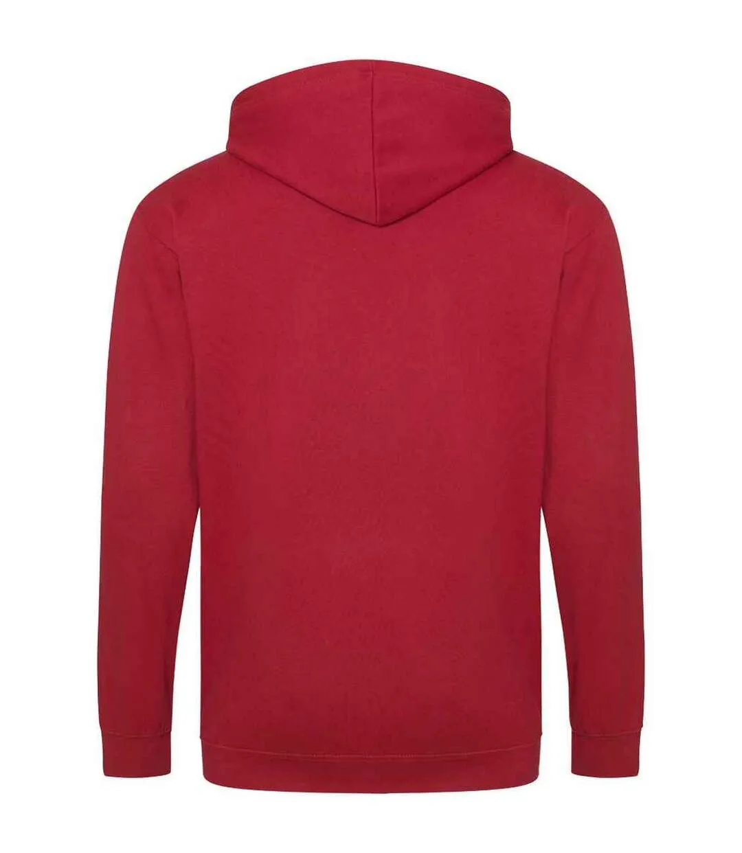 Mens full zip hoodie fire red Awdis