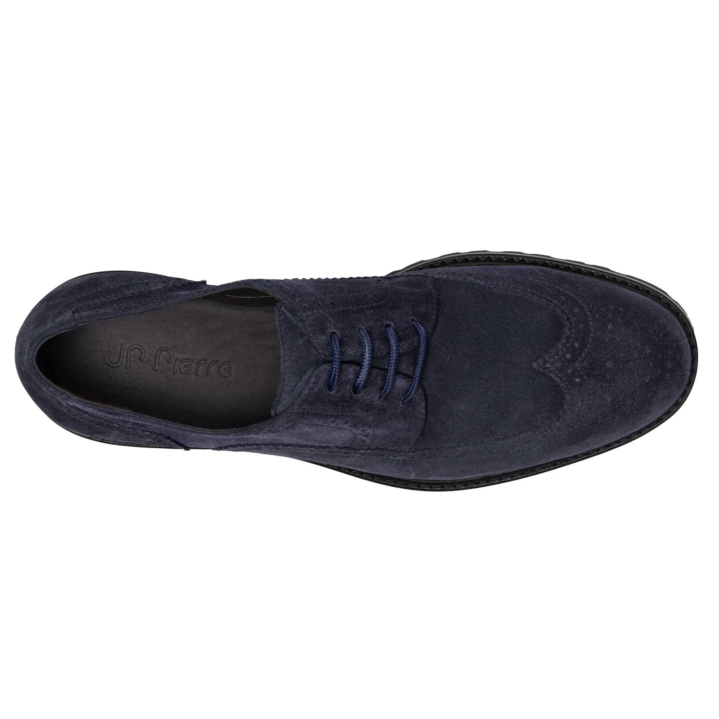 Mens navy suede derby shoes