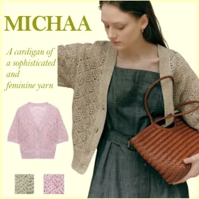 MICHAA  |Casual Style Street Style Cotton Short Sleeves Party Style