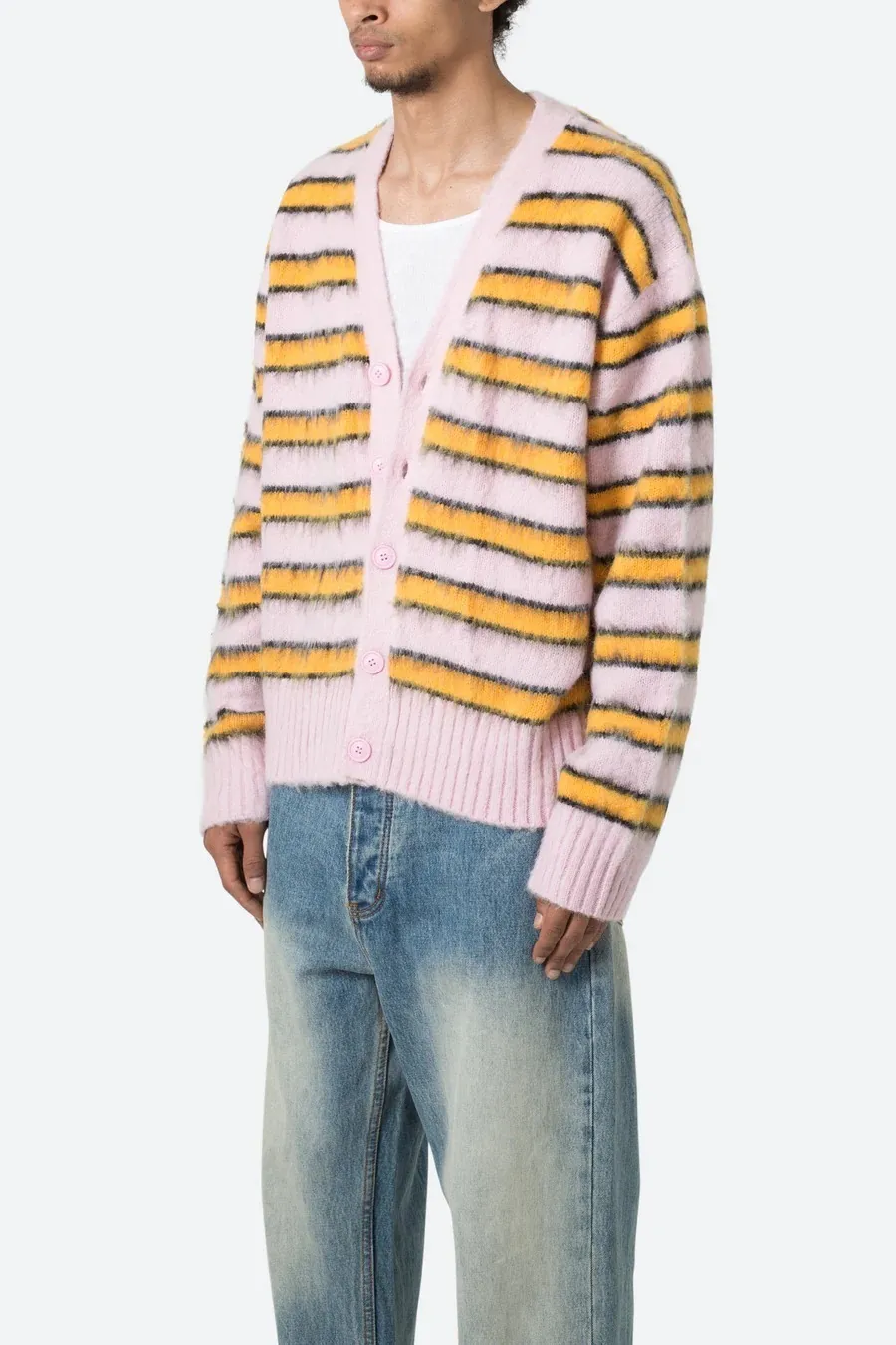 MNML  |Stripes Unisex Street Style Cardigans