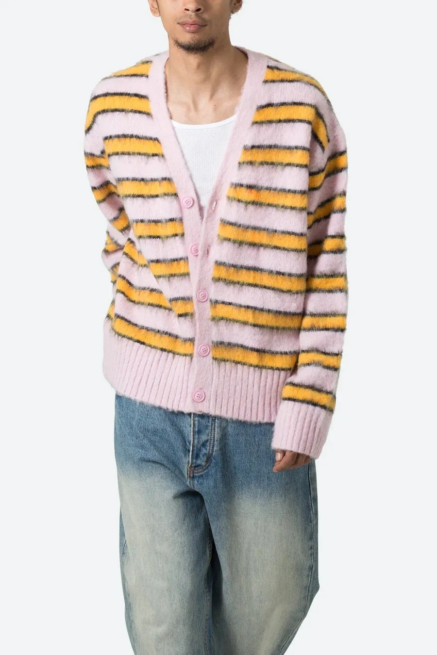 MNML  |Stripes Unisex Street Style Cardigans