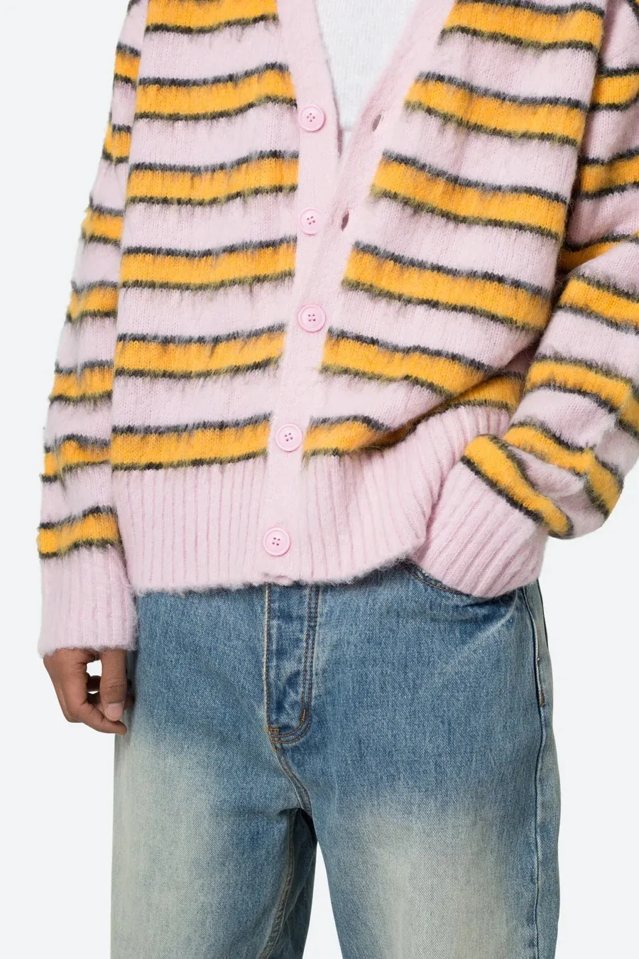 MNML  |Stripes Unisex Street Style Cardigans