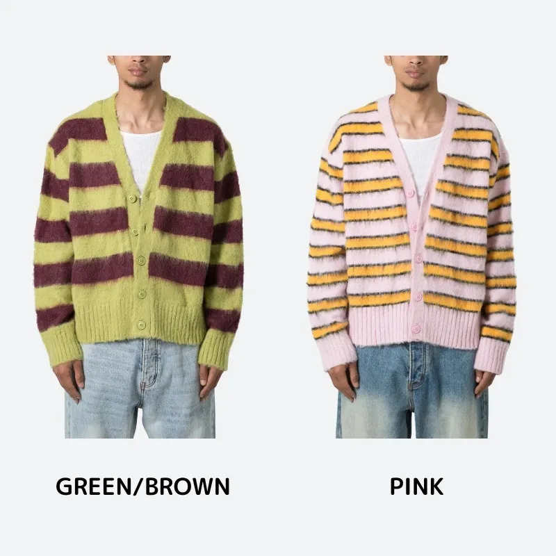 MNML  |Stripes Unisex Street Style Cardigans