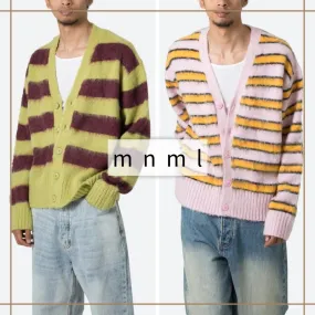 MNML  |Stripes Unisex Street Style Cardigans