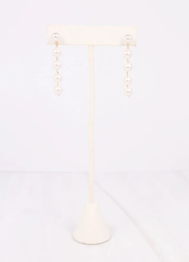 Morgan Pearl Drop Earring CREAM