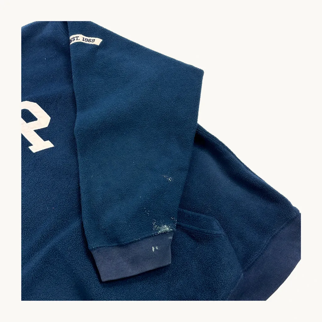 Navy Blue 90s GAP Spellout Hoodie Sweatshirt (XL)