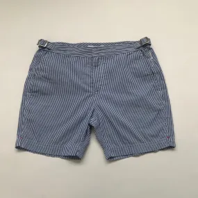 Orlebar Brown Blue And White Stripe Swimshorts: 12 Years