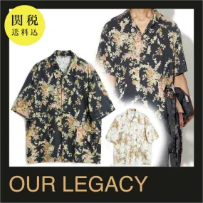 OUR LEGACY  |Flower Patterns Unisex Cotton Short Sleeves Shirts