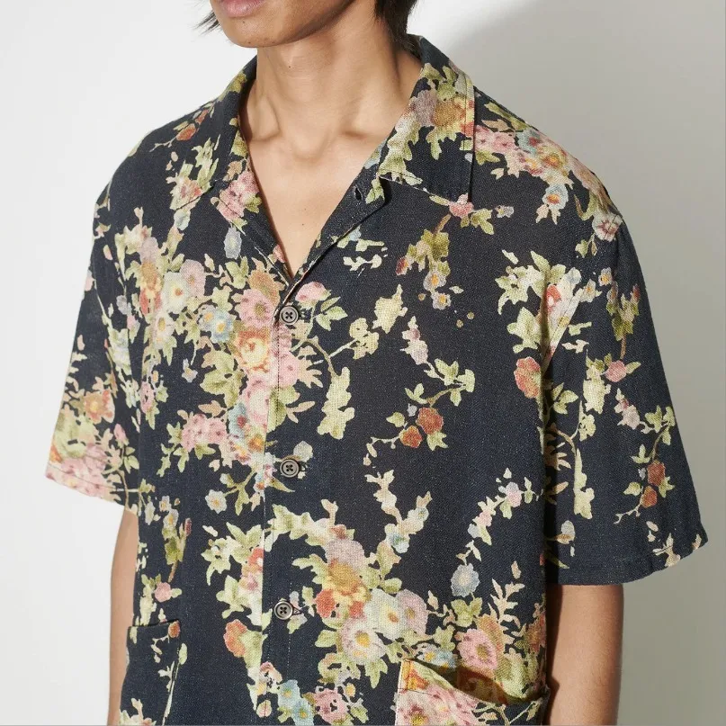 OUR LEGACY  |Flower Patterns Unisex Cotton Short Sleeves Shirts