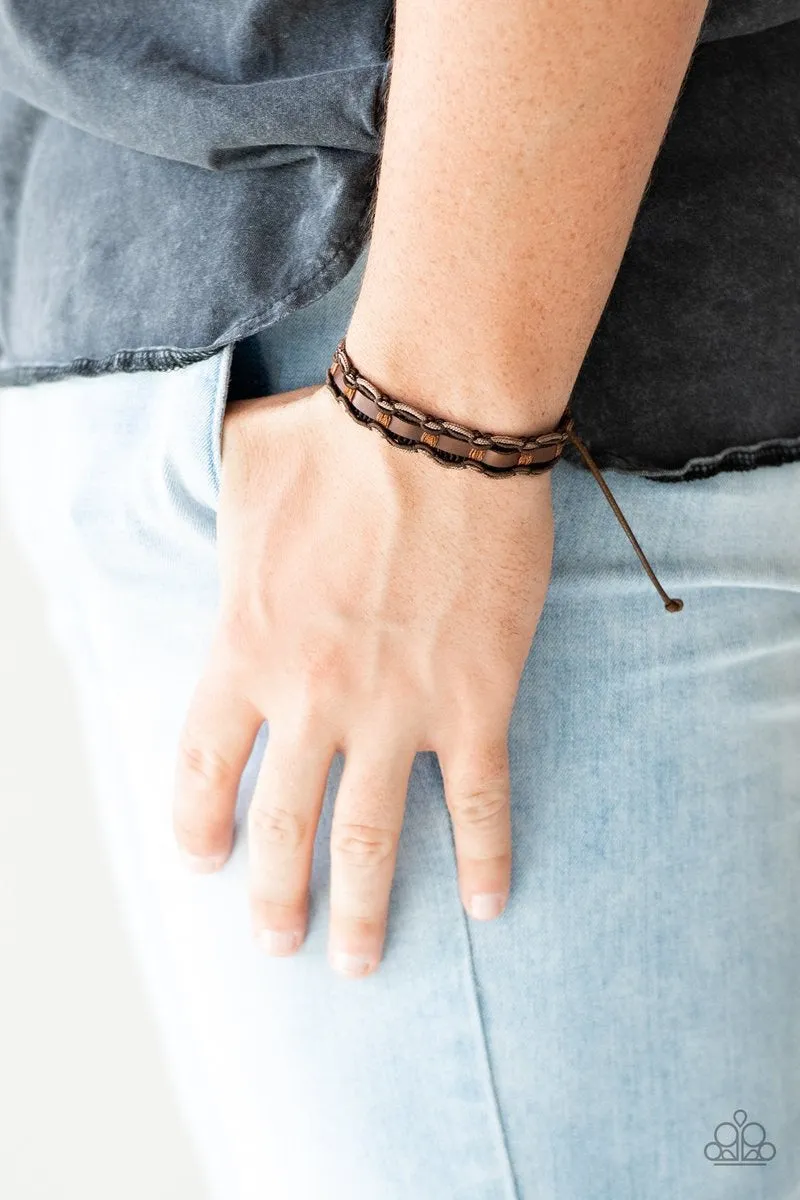 Paparazzi Modern Pioneer - Brown Urban Bracelet