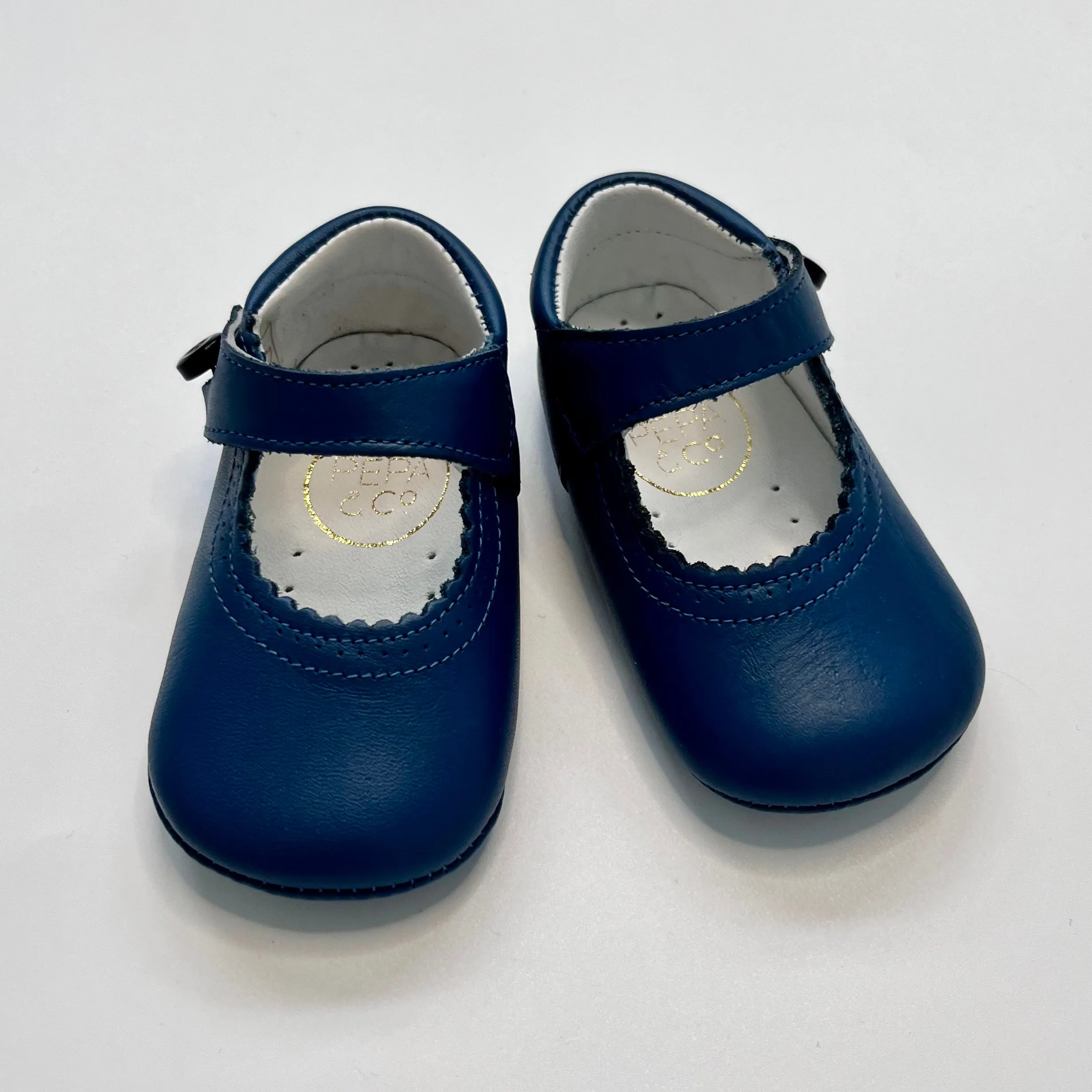 Pepa & Co Navy Blue Pram Shoes: Size 17 (Brand New)