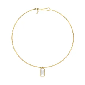 Pfefferminz choker mint yellow gold with rock crystal