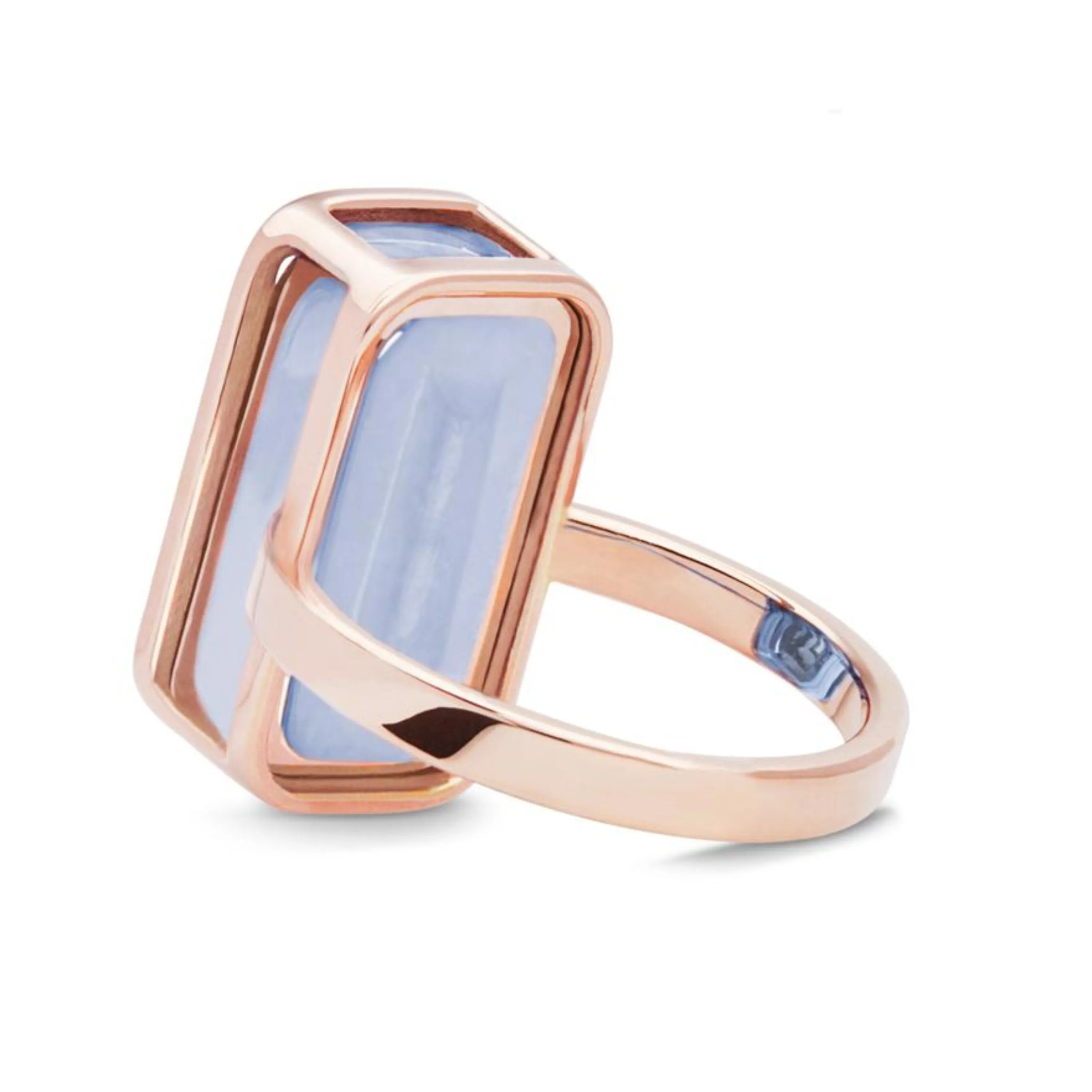 Pfefferminz ring grape rose gold with malawi chalcedony