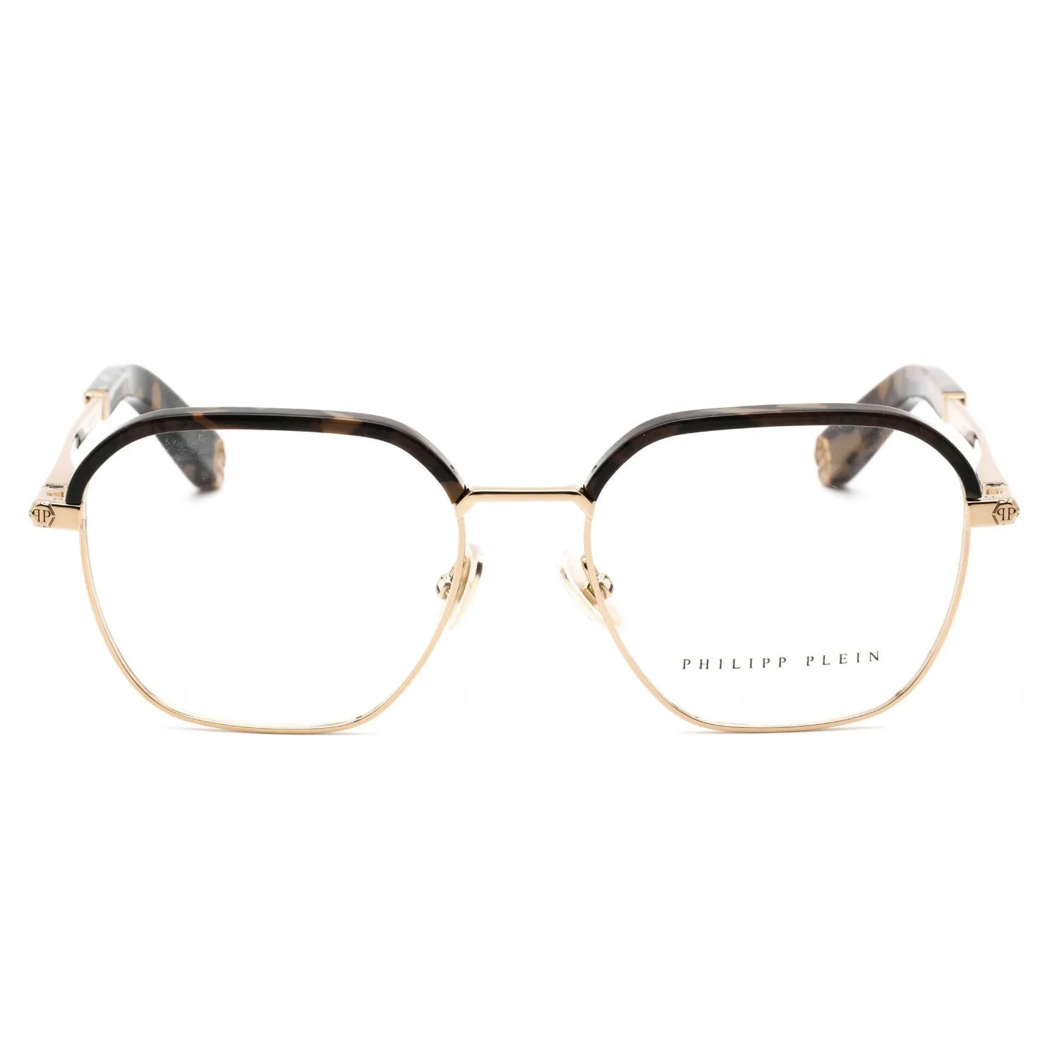 Philipp Plein VPP017M Eyeglasses Shiny Grey Gold / Clear Lens