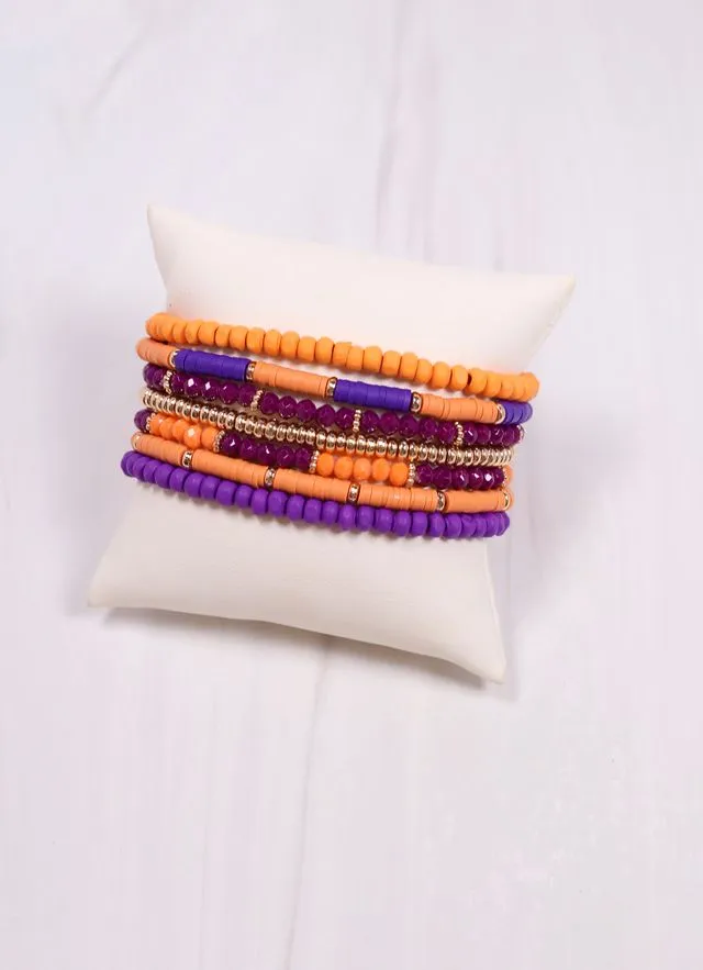 Quinley Bracelet Set ORANGE PURPLE