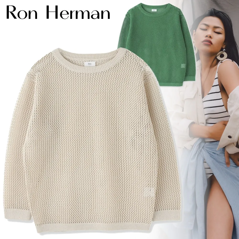 Ron Herman  |Crew Neck Casual Style Unisex Street Style Long Sleeves