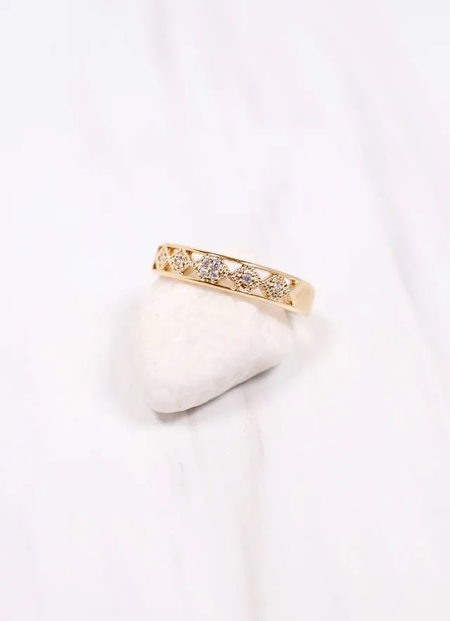 Ryerson CZ Cutout Ring GOLD