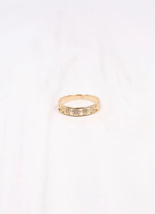 Ryerson CZ Cutout Ring GOLD