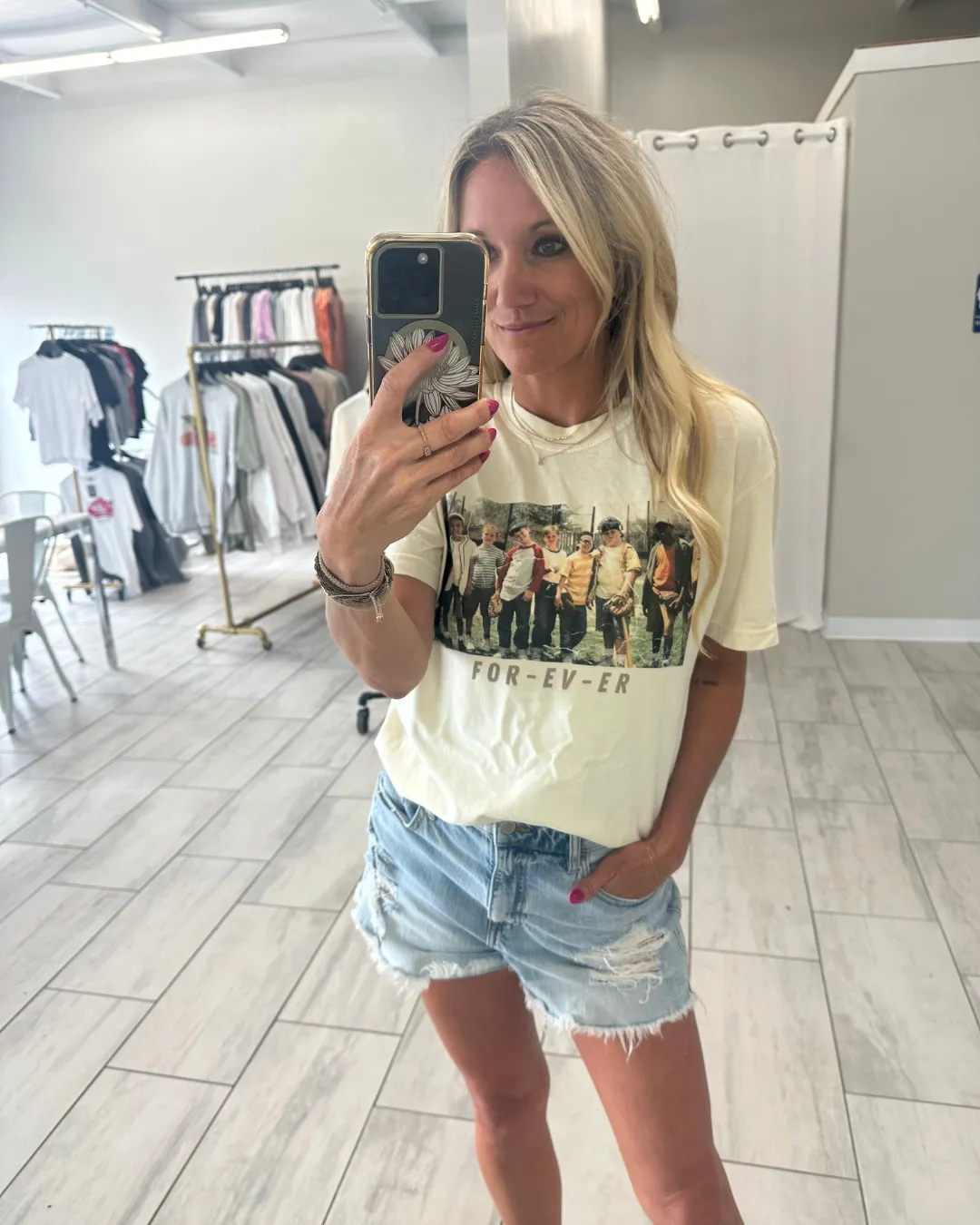 SANDLOT FOREVER WOMEN'S GRAPHIC TEE | CREAM