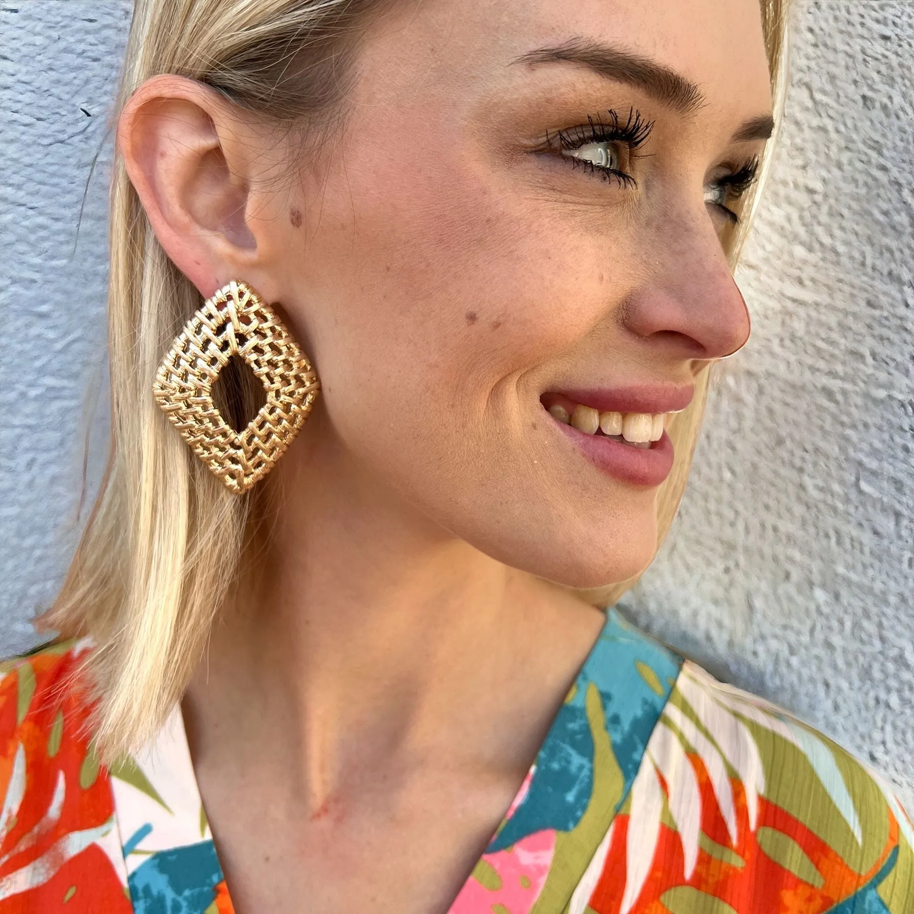 Scheff Metal Woven Earring GOLD