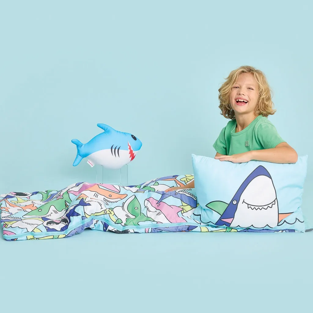 Shark Frenzy Sleeping Bag and Pillow