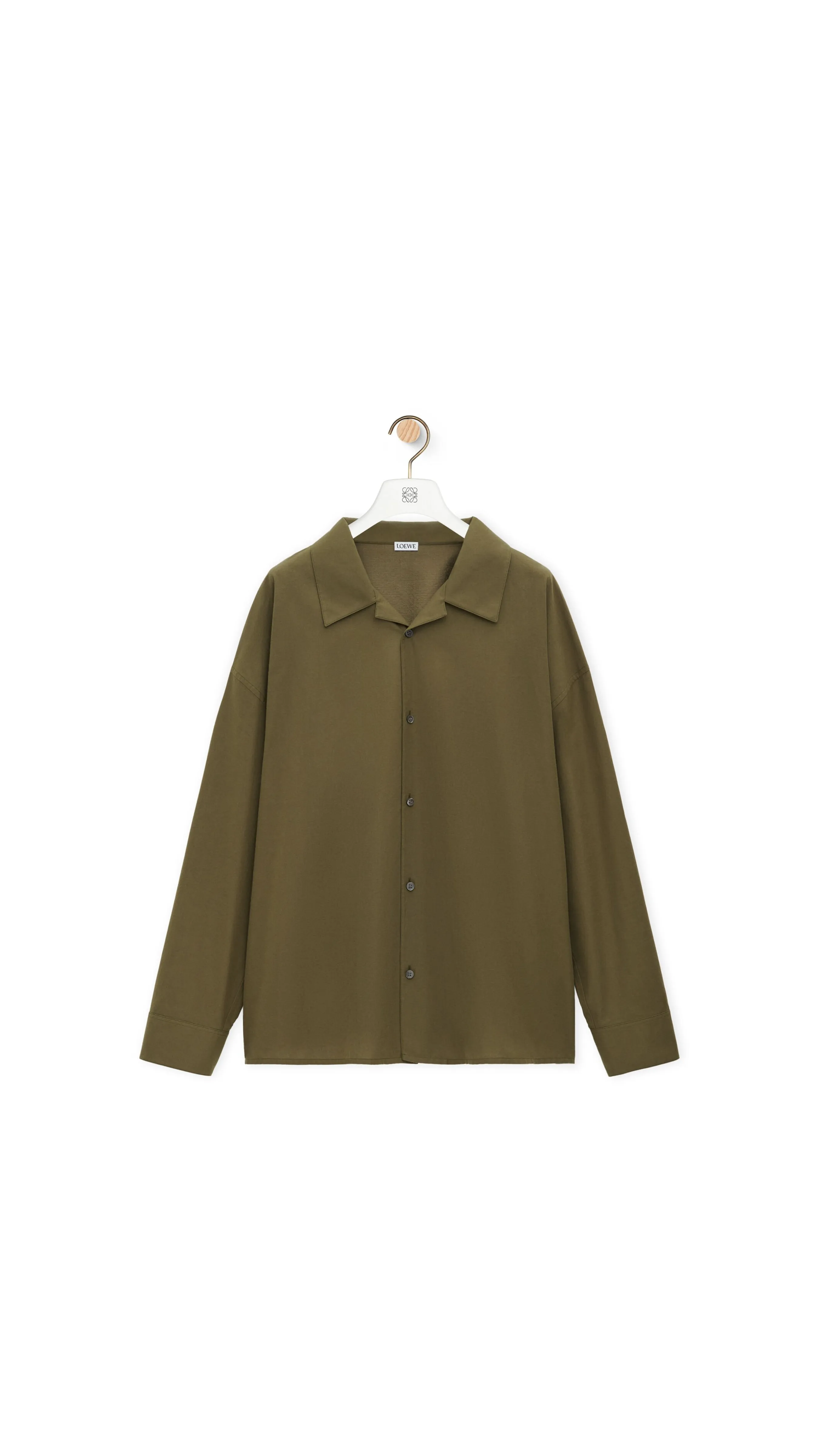 Shirt In Cotton - Military Green