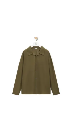 Shirt In Cotton - Military Green