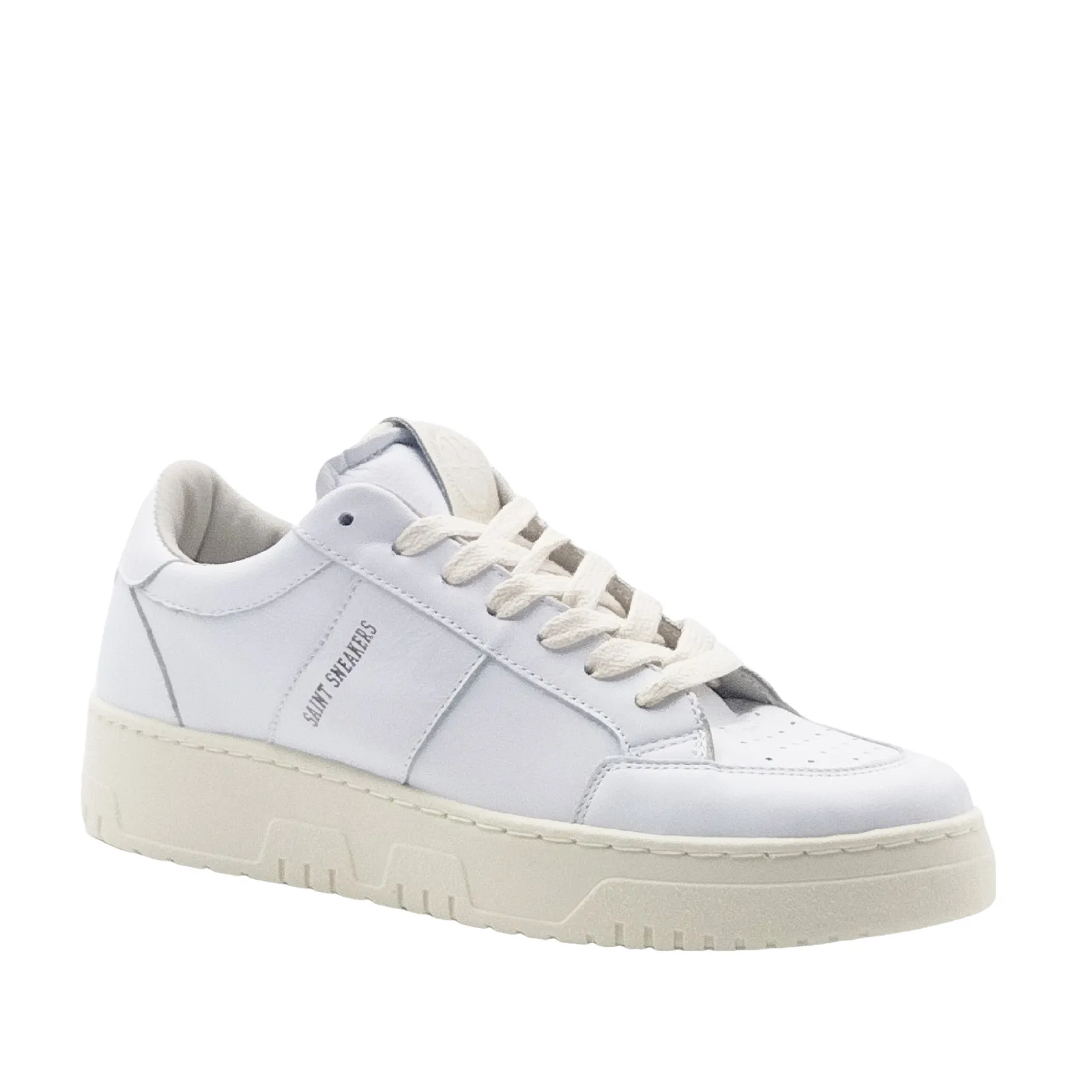 Sneakers basket in pelle bianca