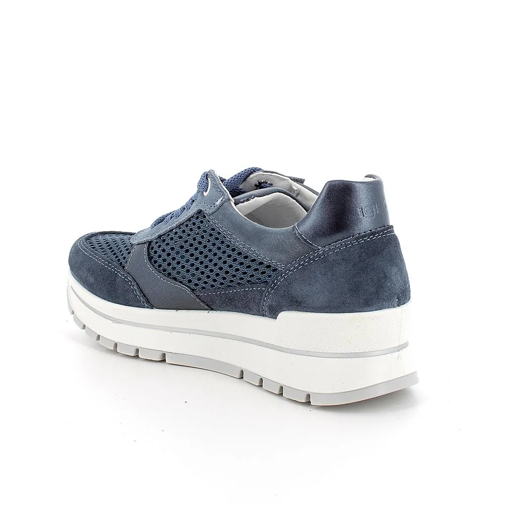 SNEAKERS IGI&CO DONNA SCAMOSCIATO TESSUTO JEANS BLU 5662244