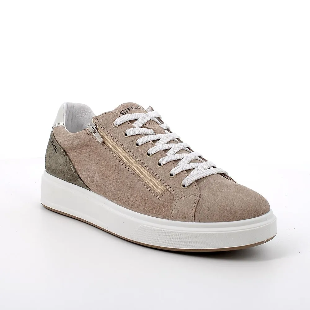 SNEAKERS IGI&CO UOMO SCAMOSCIATO/PELLE BEIGE 5632344