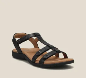 Taos Womens Trophy 2 Lightweight Back Strap Sandal- Black