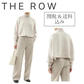 The Row  |Casual Style Silk Street Style U-Neck Long Sleeves Plain