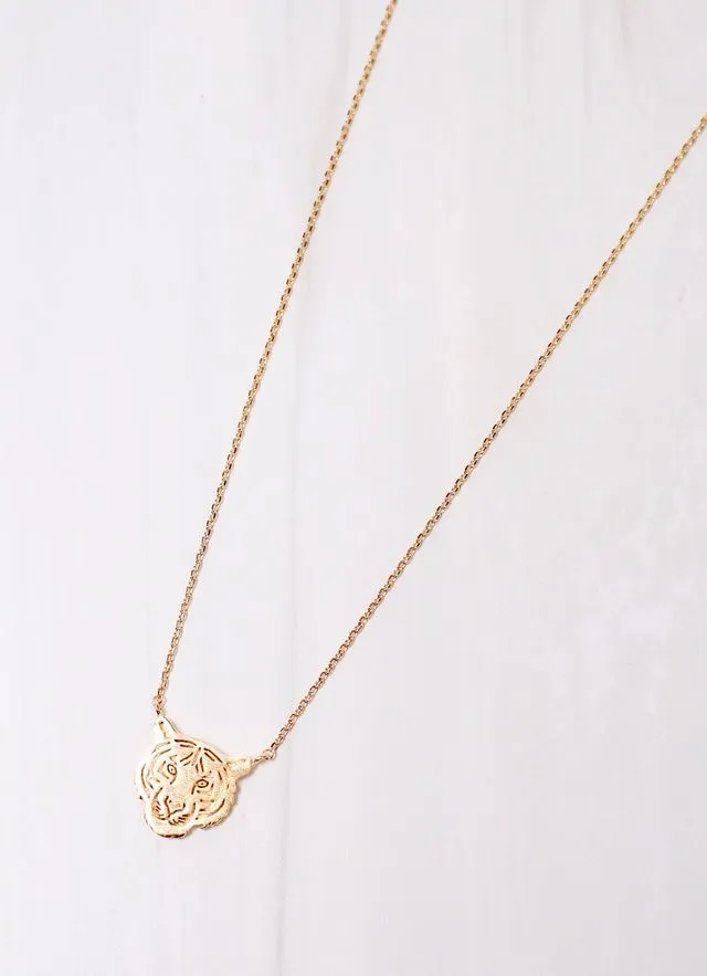 The World is a Jungle Tiger Necklace GOLD