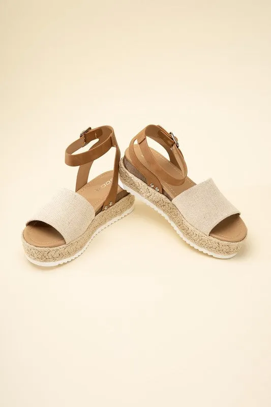 TOPIC ESPADRILLE ANKLE STRAP SANDALS