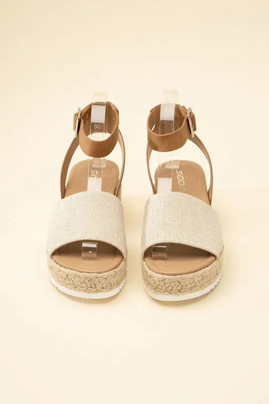 TOPIC ESPADRILLE ANKLE STRAP SANDALS