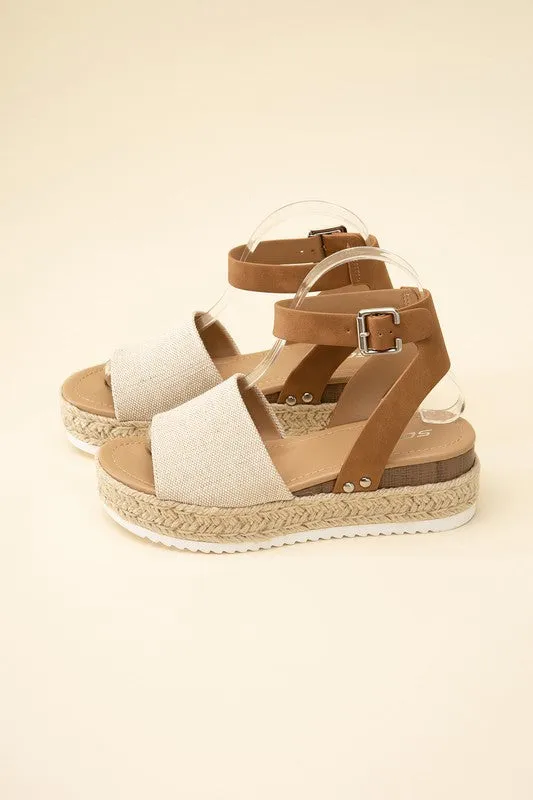 TOPIC ESPADRILLE ANKLE STRAP SANDALS