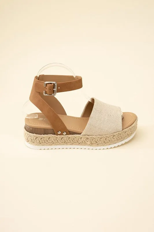 TOPIC ESPADRILLE ANKLE STRAP SANDALS