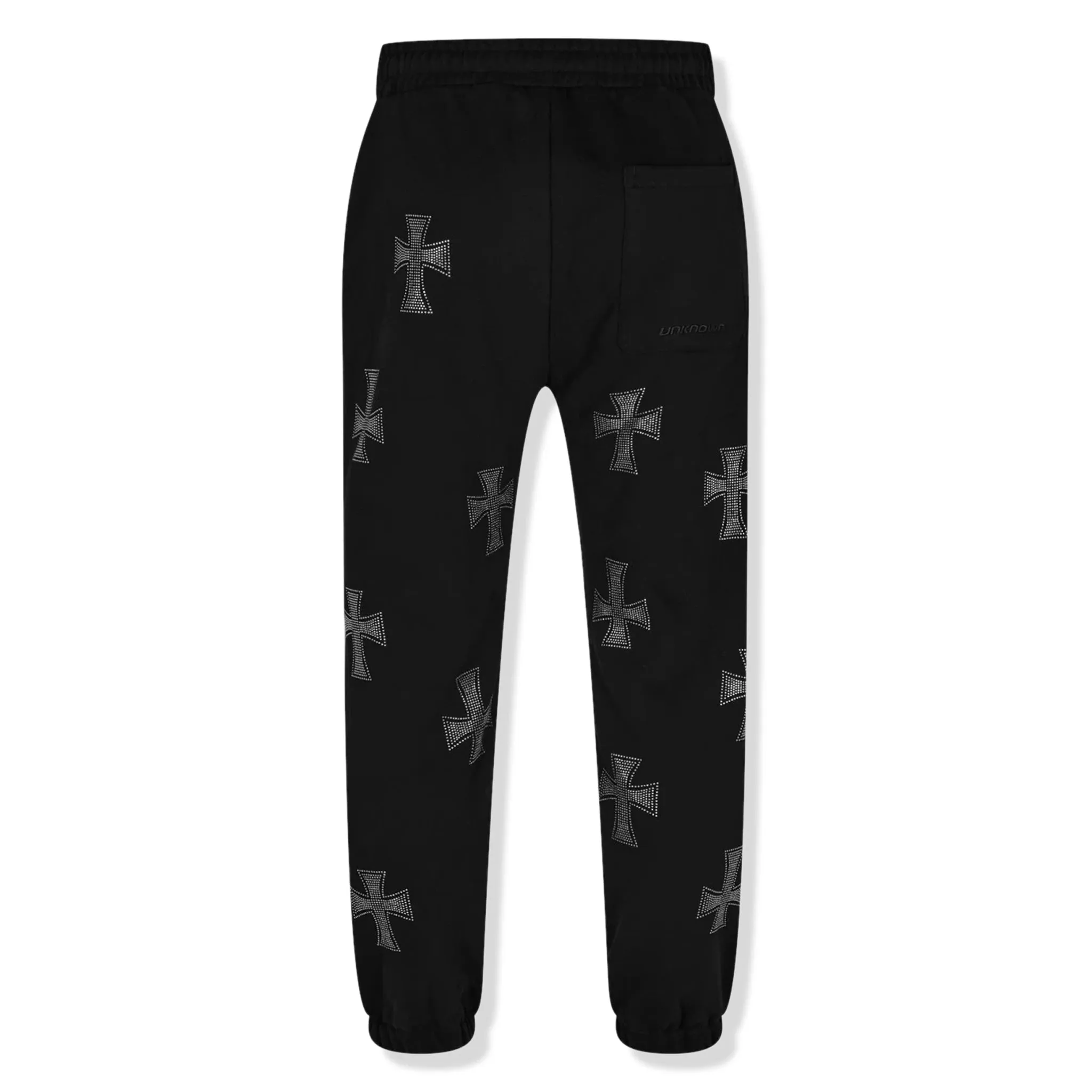 Unknown London Black Rhinestone Sweatpants