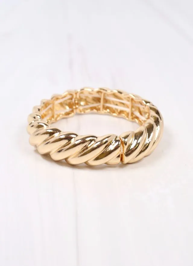 Vickery Twisted Stretch Bracelet GOLD