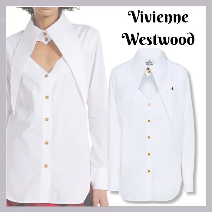 Vivienne Westwood  |Casual Style Unisex Street Style Long Sleeves Plain Cotton