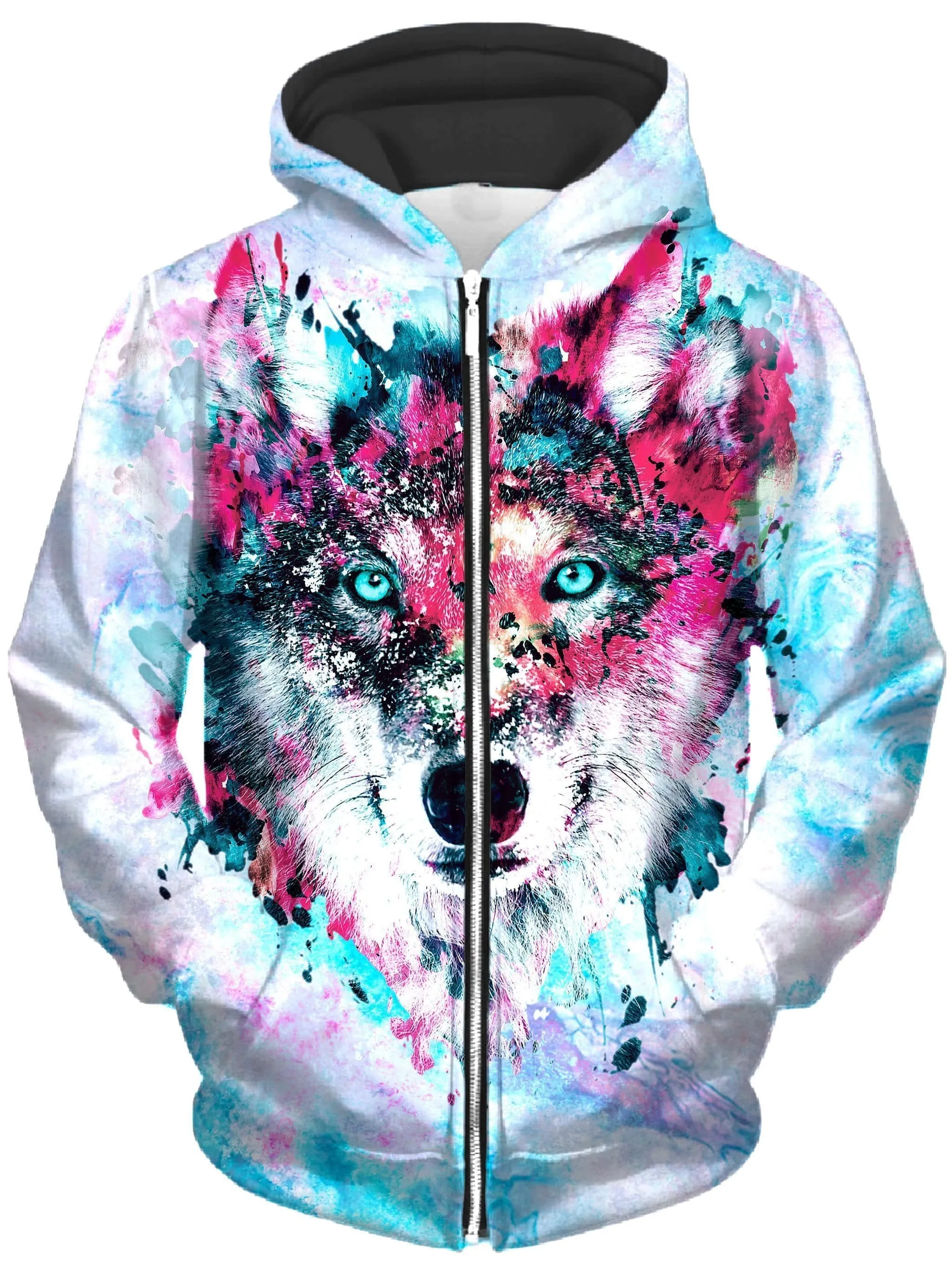 Wolf Unisex Zip-Up Hoodie (Clearance)