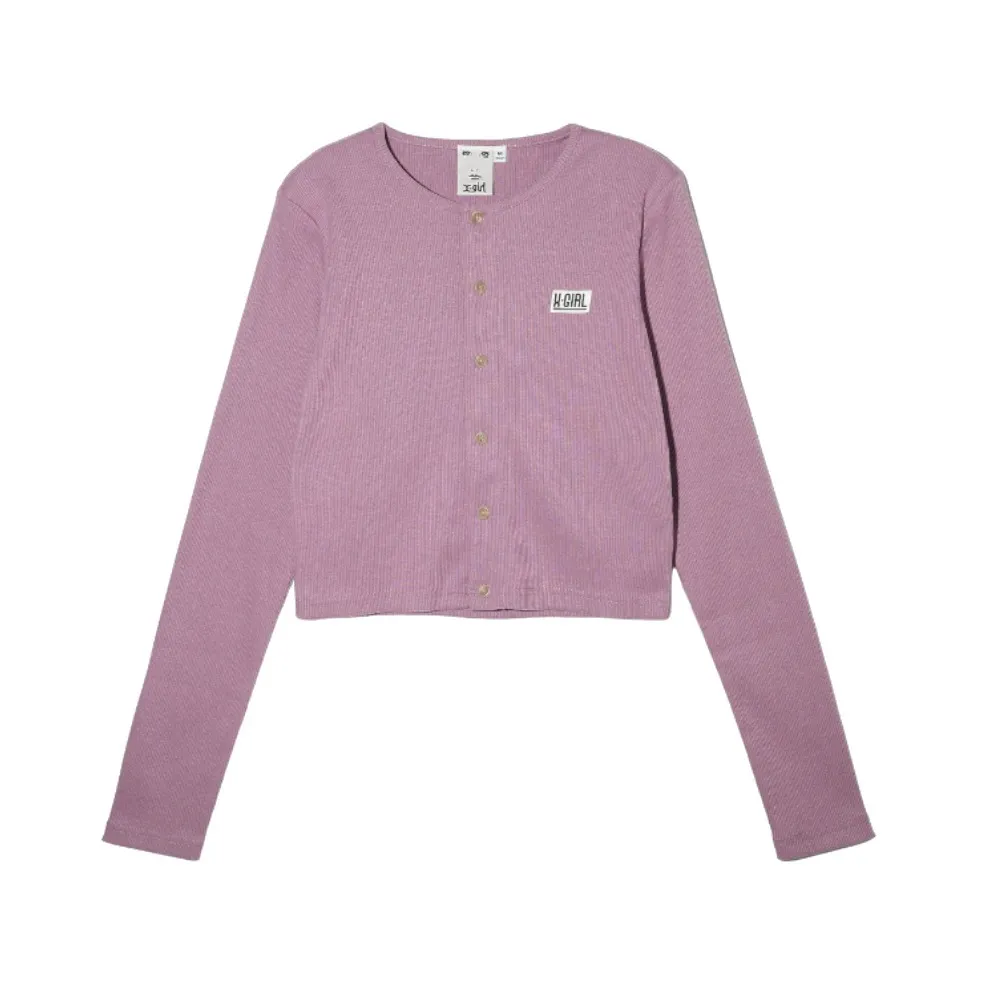 X-girl  |Casual Style Street Style Long Sleeves Plain Cotton