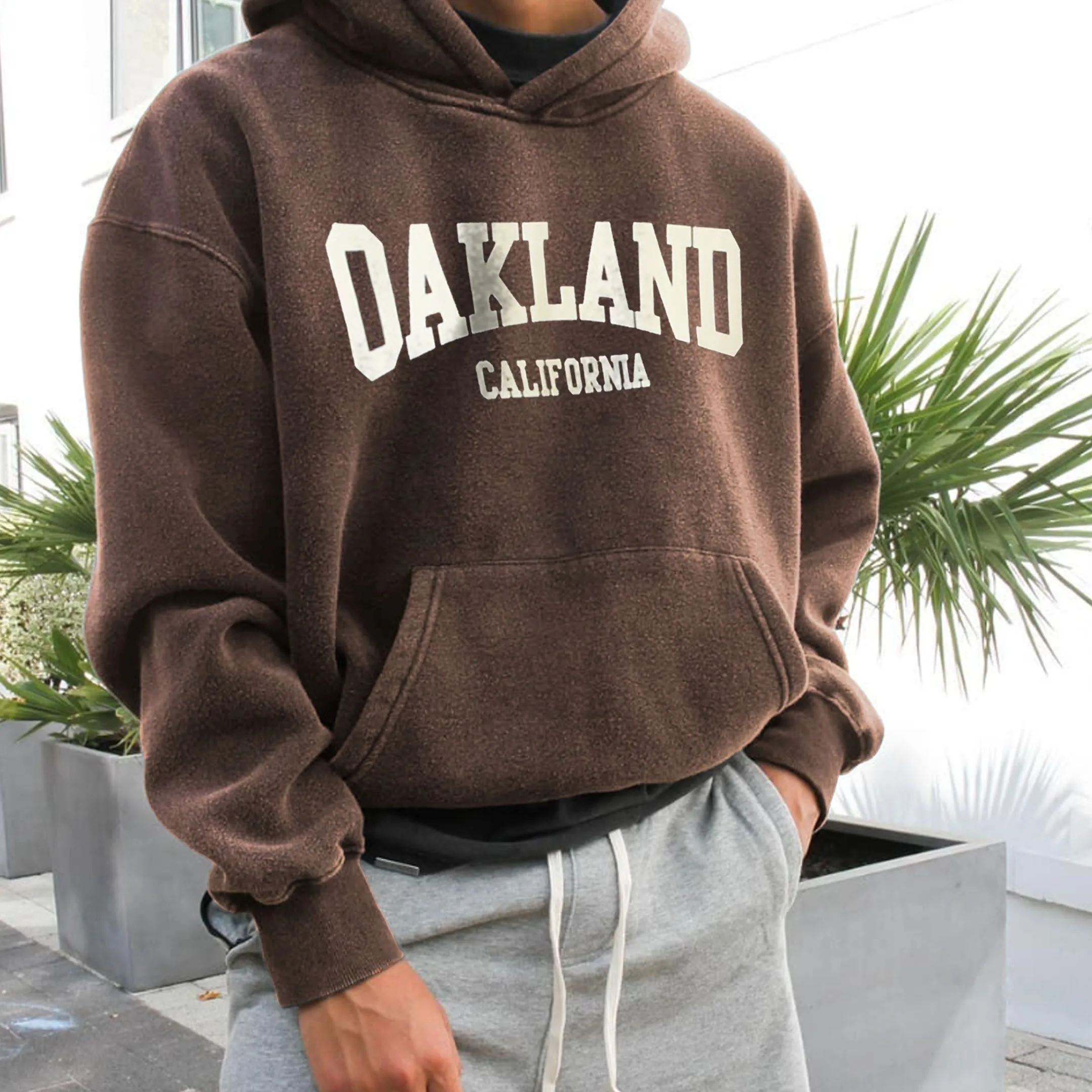 Xituodai - Retro Men's OAKLAND Casual Print Hoodie