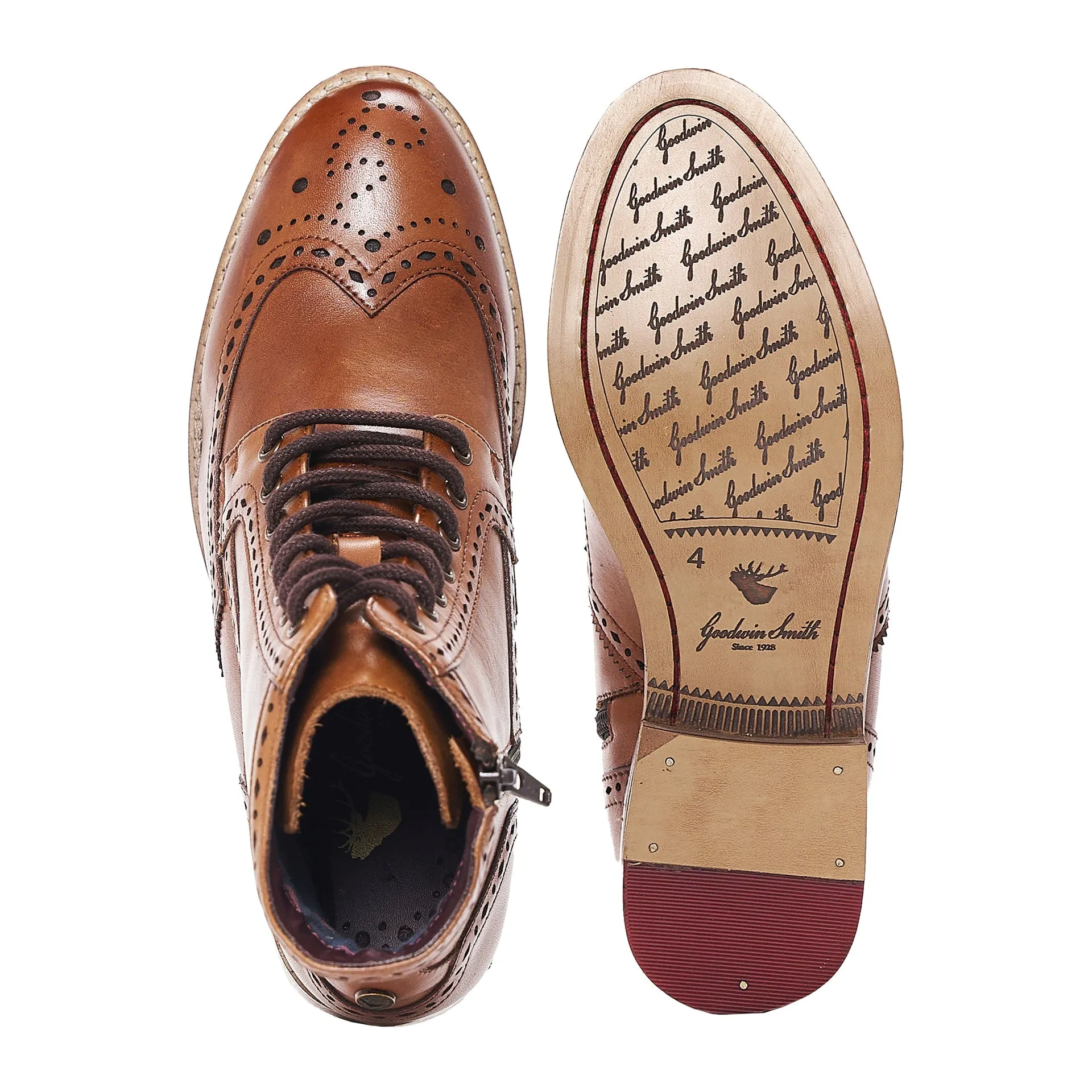 YASMINE 2.0 TAN BROGUE BOOT