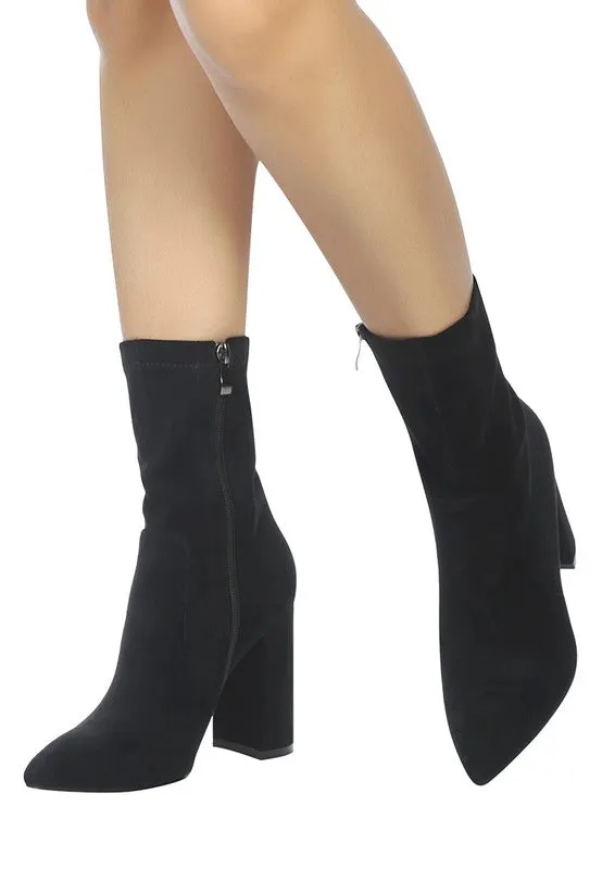 Zahara Pointed Block Heel Boot