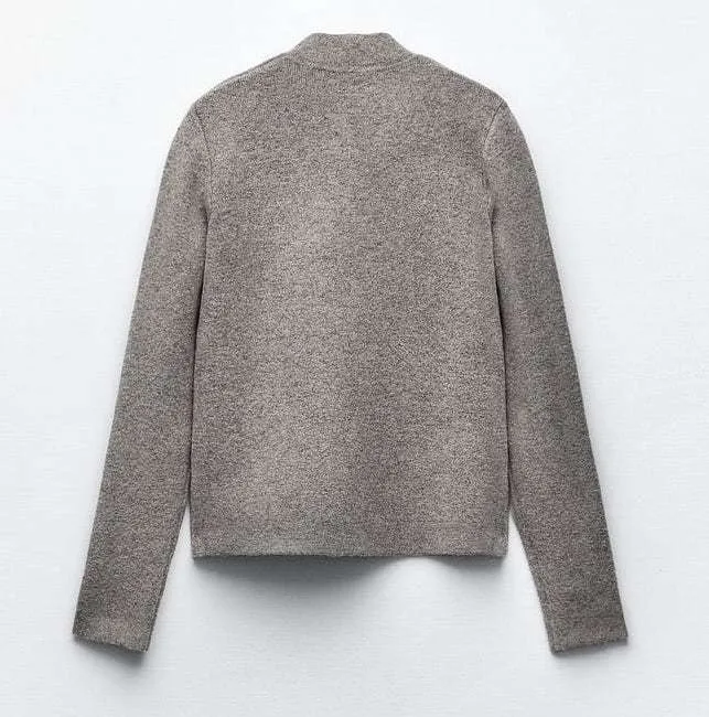 ZARA  |Casual Style Wool Long Sleeves Office Style Formal Style